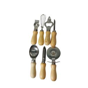 Wood Handle MINI Kitchen Utensils Lot of 7 cooking tools gadgets